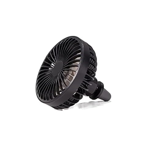 GSHUR 360 Degree Rotation Adjustable Angle Car Air Vent USB Fan 3 Speed Electric Air Blower Cooling Fan With Colorful LED Light Fans and Kits Cover