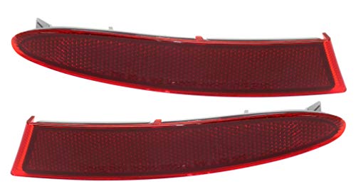 Garage-Pro Bumper Reflector SET Compatible with 2011-2017 BMW X3 CAPA Rear, Driver and Passenger Side