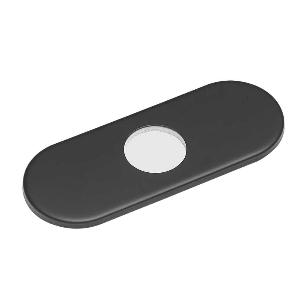 Pepte Black Bathroom Tap Sink Hole Cover Deck Plate Plinth Mounting Escutcheon Steel