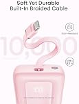 Anker Zolo Banque d'électricité, 20,000mAh 45W Max Chargeur portable rapide avec intégré USB-C Câble, USB C&A, 40W Pile Pack pour iPhone 17 Series, MacBook, Samsung, et plus (Câble C de construction*1)
