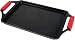 WECOOK! Ecostone Grillplatte Induktion | 43x25 cm Antihaft XTRA DUPONT PFOA-frei | 5mm Aluminium, Abnehmbare Silikongriffe | Für Alle Herdarten, Schwarz