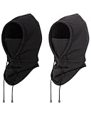 Cretosou 2 Pack Pasamontañas Gorro de Invierno, Beanie Windproo con Punto Flexible Térmica Máscara Snood Capucha Sombrero, Unisex Balaclava Sombrero Fleece Cap Máscaras de Esquí para Hombres Mujeres