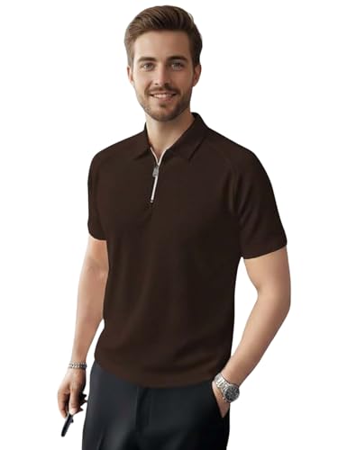 Image of GRECIILOOKS Tshirt for Man | T Shirt for Mans | Mens Tshirts | Polo T- Shirt for Mens | Half Sleeve Polo Neck Tshirt for Men (Available in Plus Sizes)
