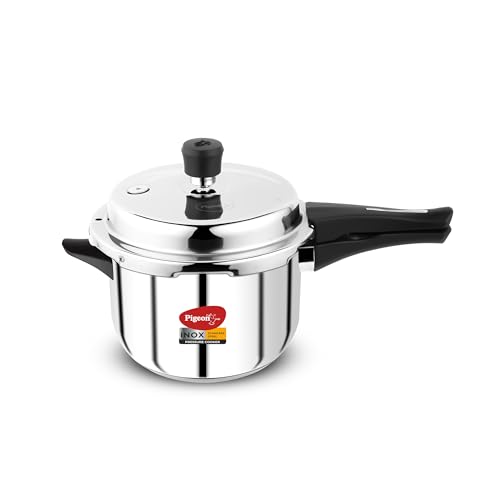 Pigeon Pressure Cooker - 5 Quart - Inox Stainless Steel Outer Lid Stovetop & Induction Base - Cook...