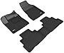 3D MAXpider All-Weather Floor Mats for Nissan Murano 2019-2022 Custom Fit Car Floor Liners, Kagu Series (1st & 2nd Row, Black)