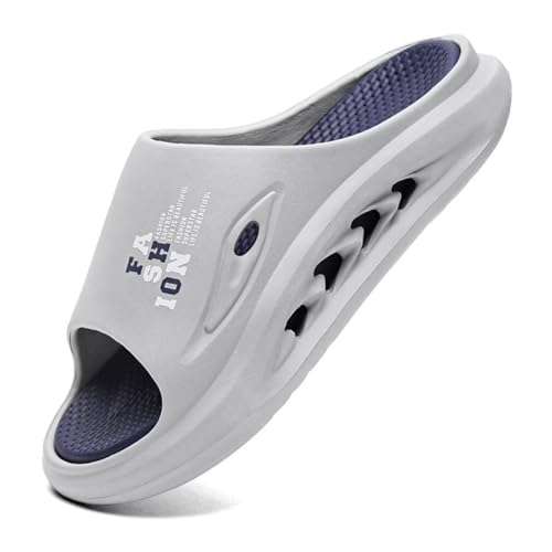 GSLMOLN Slippers Slides for Men, Non-Slip Cloud Slides House Bedroom Shoes Shower Quick Drying Sandals Indoor and Outdoor