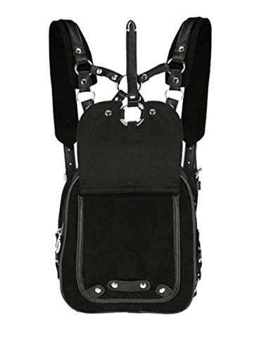 RE Style Restyle Bellatrix Harness O Rings Gothic Punk Alternative Witch Mini Backpack Black Small3