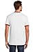 Apparel Globe Men's Core Cotton Ringer T-Shirt, White/Red, X-Large