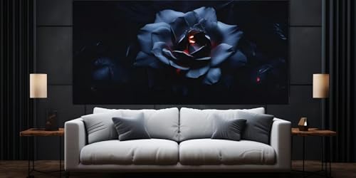 DIY diamond painting fleur noire 85x170 cm | Loisir créatif zen