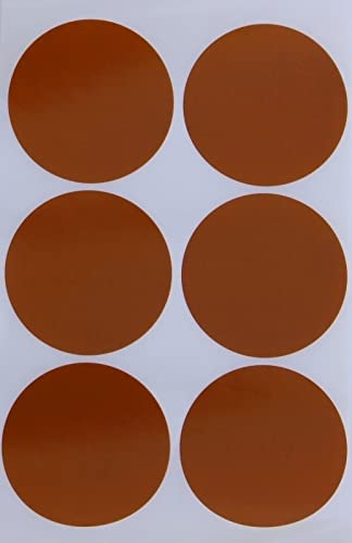Color Round Labels 2 inch (50mm) - Circle Dot Stickers Brown Adhesive Label - 648 Pack by Royal Green