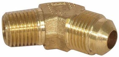 74405 Propane Fitting 1/4 x 3/8 Flare 45° LPG Connector Forklift