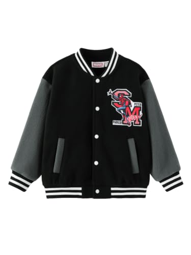 Image of Disney Kids Fleece Bomber Jacket, Varsity Outerwear with Pockets, 2-10Y