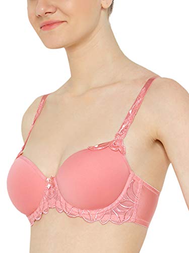 Image of Triumph Modern Finesse Bra for Women Wired Padded Spacer Cup Bra Seamless Breathable T-Shirt Bra Elegant Embroidery Full Coverage Lingerie Innovative Big Cup Support Pack of 1