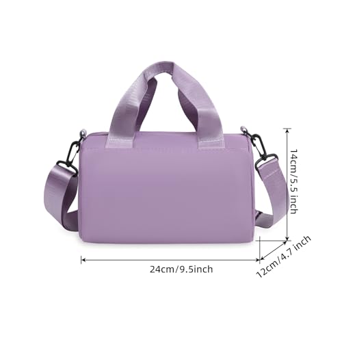 ChuLian Mini Gym Bag for Women Men Small Gym Tote Bag Travel Duffle Bag Cute Workout Sport Bag Purple - Image 6