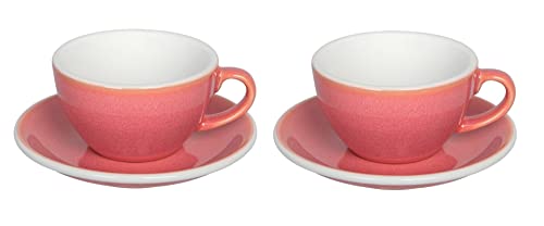Loveramics - Egg Cappuccino Tasse mit Untertasse - 2er Set - 200ml - Berry Cover