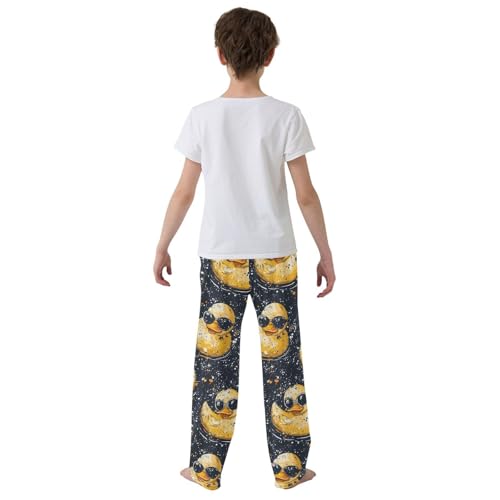 Cool Rubber Duck Black Pajama Pants Long Sleep Pant Soft PJ Bottoms Sleepwear3