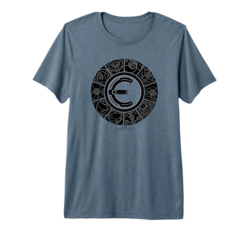 T-shirt Marvel Eternals avec badge circulaire haut de gamme aux finitions soignées