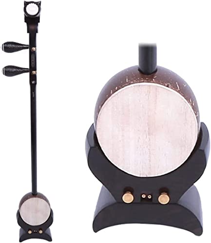 Beginner Chinese 2 Strings Violin, Ebony Ruyi Head Banhu Musical Instrument Erhu Instrument
