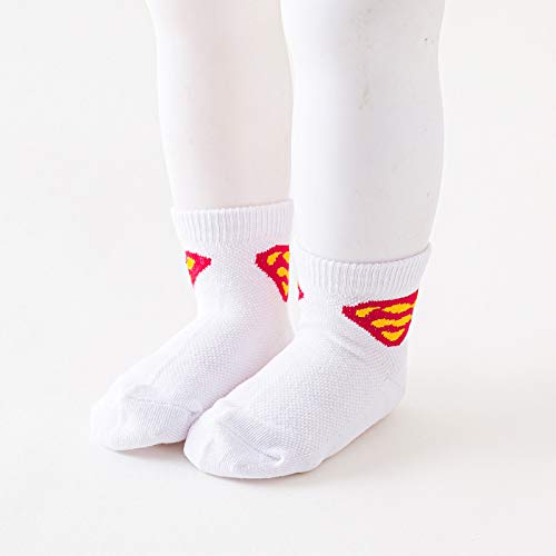 El Regalo Boys Casual Cotton 5 Pairs Super Hero Cartoon Socks | Pack of 5 Pairs Socks Superhero Adventures Spidrman Captein America Supermen Batmen Athletic Crew Socks