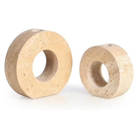 HAMAKAWA Natural Marble Candle Holders Set Cover