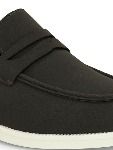 Image of MACTREE Suede Leather Stylish Loafers Shoes for Men