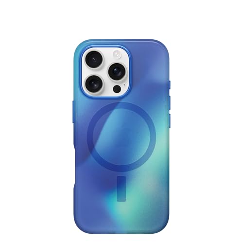 Image of OtterBox iPhone 16 Pro Figura Series Case - Northern Lights Blue - Hydro-Dipped Design, Ultra-Thin, Silicone iPhone Case, MagSafe iPhone Case with Camera Bumper | Hydro-dipped Design, Ultra-Thin, Silicone iPhone Case, MagSafe iPhone Case with Camera Bumper