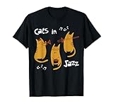 Photo Gallery t-shirt con scritta "cats in jazz che giocano trombone" maglietta Photo Gallery t-shirt con scritta "cats in jazz che giocano trombone" maglietta