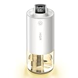 加湿器 小型 卓上 超音波加湿器 【2025新登場&抗菌鋼板&デジタル残量表示】 20時間加湿 コードレス Type-C充電式 55ml/hパワフル加湿 2600mah大容量バッテリー 除菌 次亜塩素酸水対応 アロマ対応 空気清浄機 コンパクト 静音 7色LEDライト 水漏れ防止 乾燥/花粉対策 寝室/オフィス/車用/プレゼント