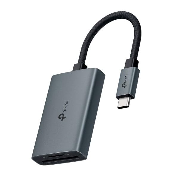 TP-Link UA440C USB Type-C a lector de tarjetas SD, Plug and Play, 3 × más rápido de transferencia de datos, soporta tarjetas de memoria de hasta 2 TB, compatible con Mac, Windows, iPadOS, iOS, Android