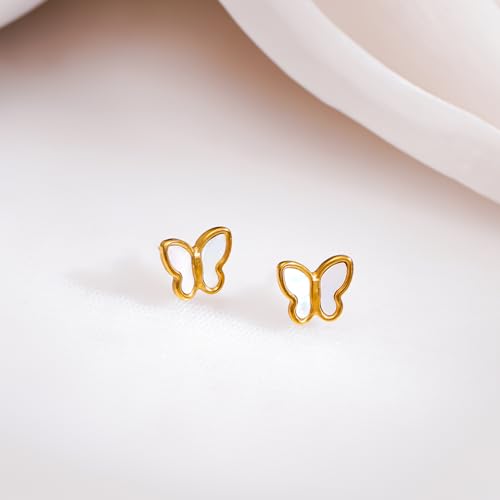 Image of Rubans Demi Fine Stainless Steel Stud Earrings Daily Gift for Women & Girls