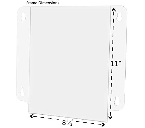 Marketing Holders Window Sign Holder Double Sided Pack Of 2 Holds 8 1/2"W X 11"H Suction Cups Advertising Signage Hours Of Operation Directions Window Mount Photo Notices Document Signs #TOP6