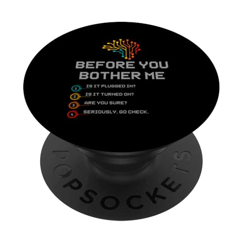 Antes de que me molestes, ¿está enchufado? Apoyos tecnológicos PopSockets PopGrip Adhesivo