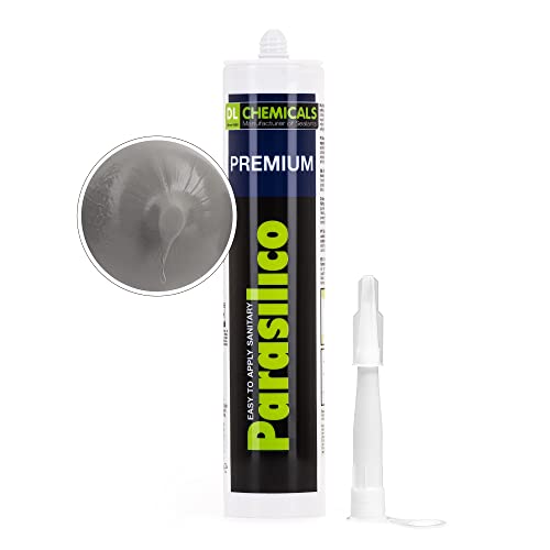 Parasilico Premium RAL 7023 - Sellador de silicona sanitaria (310 ml), color gris Cover