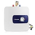 ThermoMate Electric Tank Water Heater, 8.0 Gallon Point of Use Instant Small Hot Water Heater 120V 1440W, Wall or Floor Mounted, Plug-in to Use, UL Listed ES800