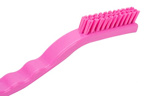 Image of SPARTA Detail Brush Grout Brush, Crevice Brush with Hanging Hole for Bathroom, Kitchens, Countertop, Plastic, 9 Inches, Pink