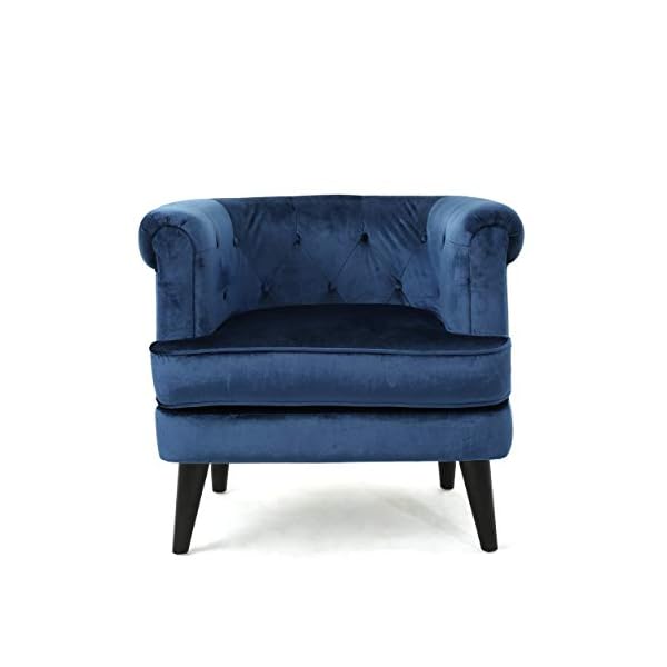 Miguel Tufted Studded Mid Century New Velvet Club Chair