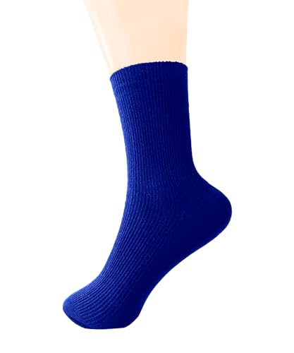Image of Womens Ribbed Knit Socks Cotton Athletic Running Casual Crew Socks
