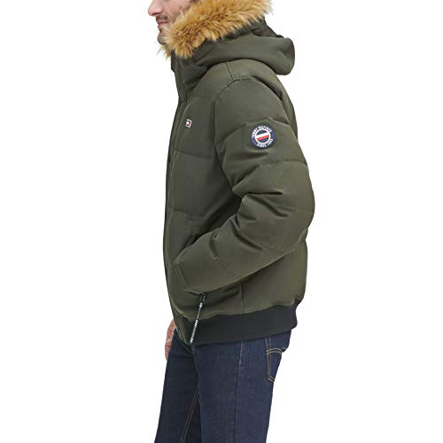 Image of Tommy Hilfiger Men's Arctic Cloth Quilted Snorkel Bomber Jacket (Standard and Big & Tall)