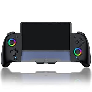 Wireless Switch Pro Controller Replacement for Nintendo Switch/OLED,Programmable One-Piece Hall Effect Joycon Ergonomic Handheld Gaming Controller with Auto Turbo/Vibration/Precise Motion Control/RGB