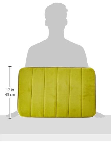 Memory Foam Bath Mat-Incredibly Soft and Absorbent Rug, Cozy Velvet Non-Slip Mats Use for Kitchen or Bathroom (17 Inch x 24 Inch, Sage) - Thumbnail 2