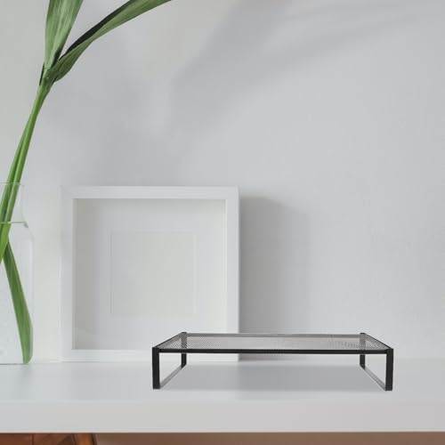 Étagère de bureau compacte en fer noir pour un espace de télétravail