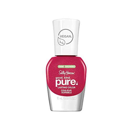 Sally Hansen Good. Kind. Pure. Nail Polish | Plant-Based, Vegan, 16-Free Formula | Opaque, Shiny | 300 Sweet Berries | Deep Berry Nail Color