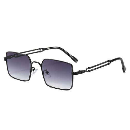 Lunettes de soleil rétro carrées MUTYNE pour femme et homme avec monture en métal élégante