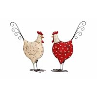Quadro gallina in legno e metallo