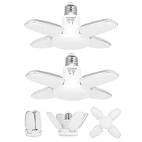 HZSANUE Lampe Garage E27 45W, Blanc Froid 6500K 5000Lm Lampe Atelier