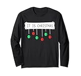 Photo Gallery it is christmas funny basic sarcastico ugly sign & ornamenti maglia a manica Photo Gallery it is christmas funny basic sarcastico ugly sign & ornamenti maglia a manica