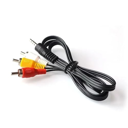 Cable de audio 3,5 mm a 3 RCA macho adaptador para reproductor CD 3