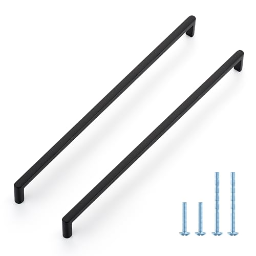 JOY DECOR Matte Black Cabinet Pulls Cabinet Handles, 12-3/5 Inch, 20 Pack
