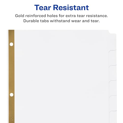 AVERY Big Tab Write-On Dividers, 8-Tab Set (23078) image 1