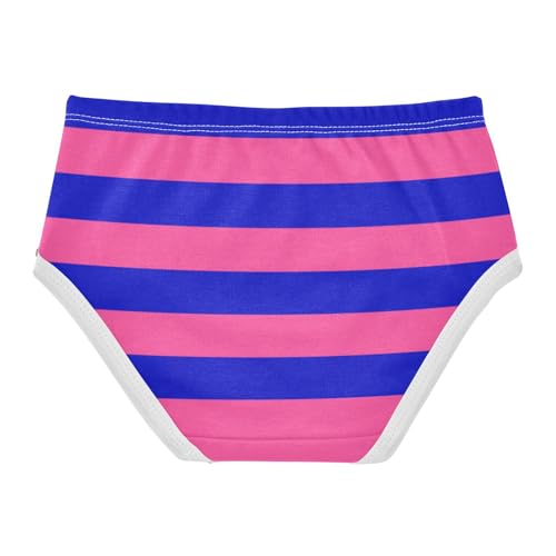 Dark Pink Navy Stripe Toddler Girls's Underwear 2T2